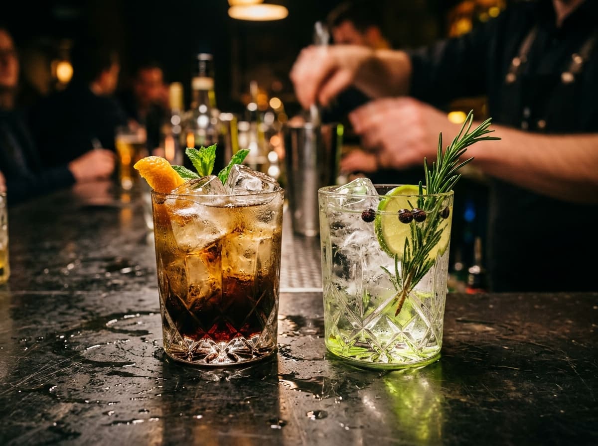 Tragos listos en la barra